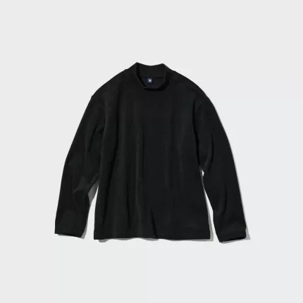 Uniqlo Soft Fleece High Neck Long Sleeved Tops Kids Black