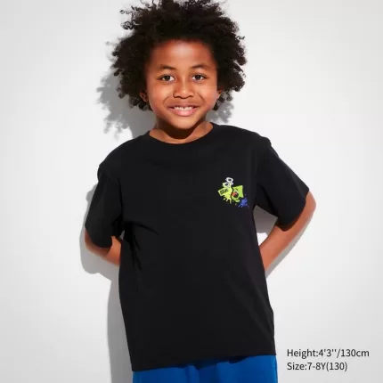 Uniqlo Splatoon 3 Ut Printed T-Shirt Kids Black