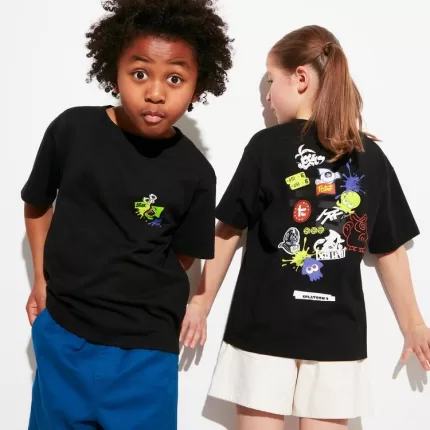 Uniqlo Splatoon 3 Ut Printed T-Shirt Kids Black