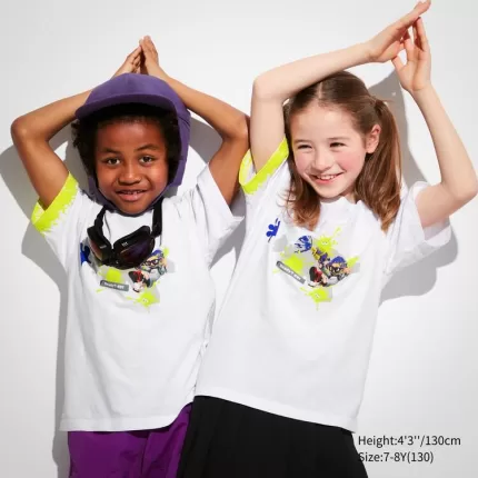 Uniqlo Splatoon 3 Ut Printed T-Shirt Kids White