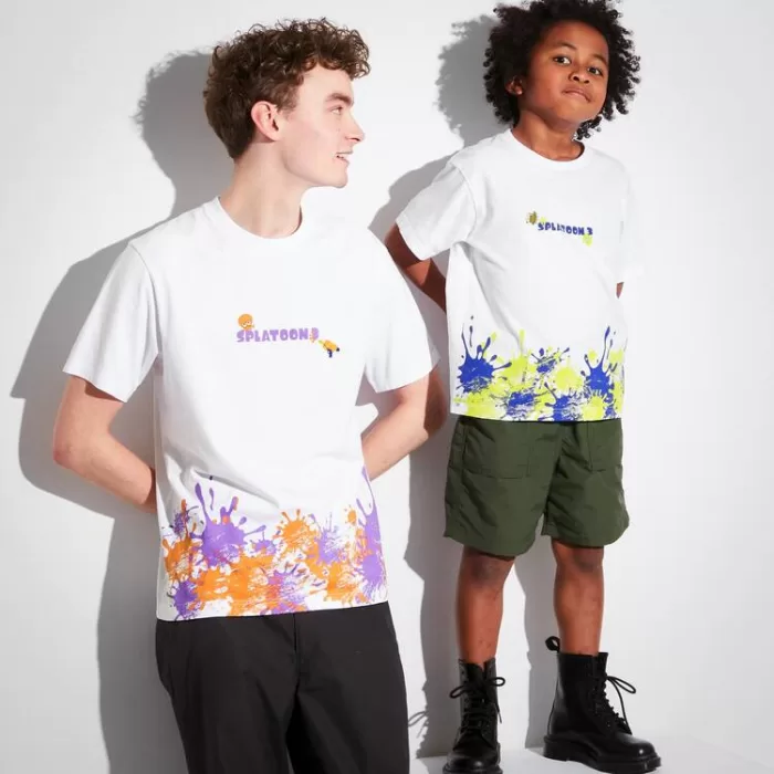 Uniqlo Splatoon 3 Ut Printed T-Shirt Kids White