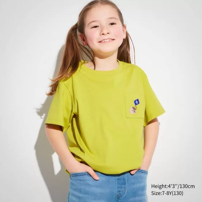 Uniqlo Splatoon 3 Ut Printed T-Shirt Kids Yellow