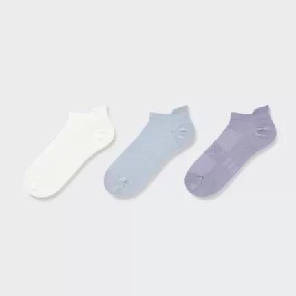 Uniqlo Sports Short Socks (Three Pairs) Women’s White Gray Purple