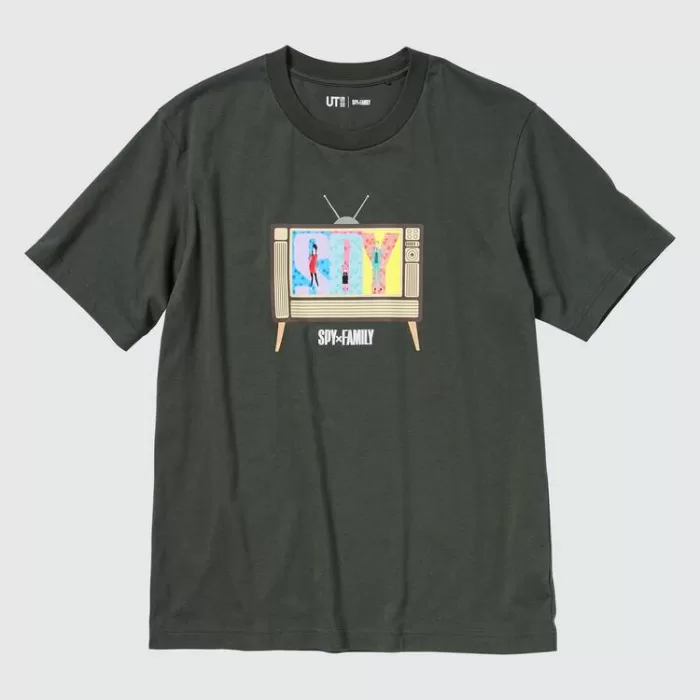 Uniqlo Spy X Family Ut Printed T-Shirt Men Dark Grey