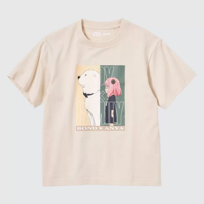 Uniqlo Spy X Family Ut Printed T-shirt Kids Beige