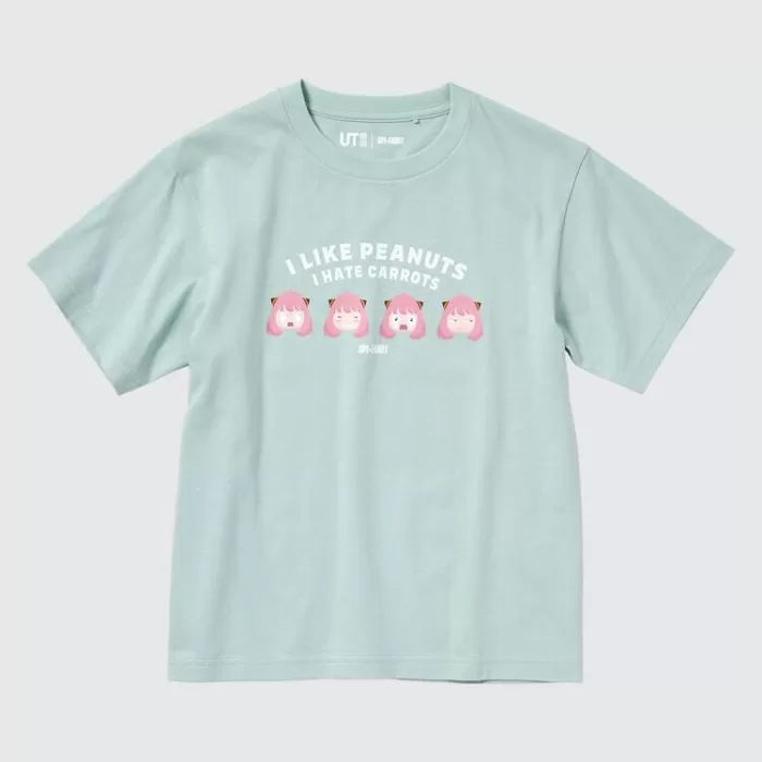 Uniqlo Spy X Family Ut Printed T-shirt Kids Light Green