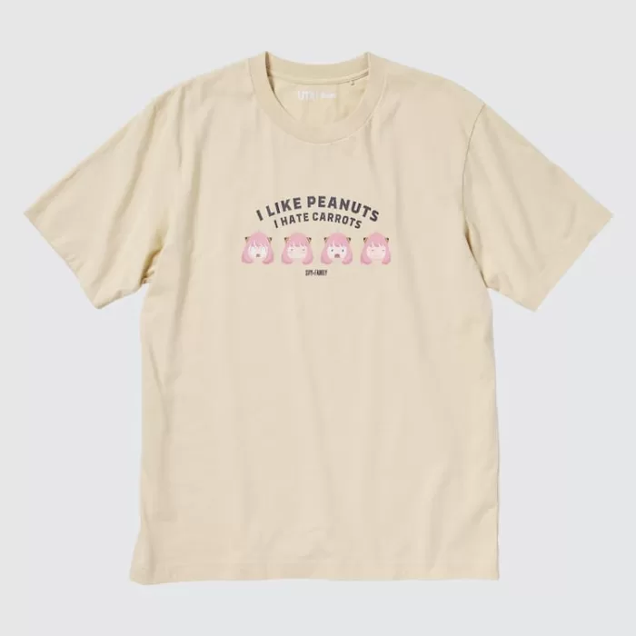 Uniqlo Spy X Family Ut Printed T-shirt Men Beige