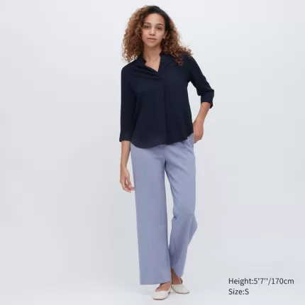 Uniqlo Stretch Direct Leg Women’s Pants Blue