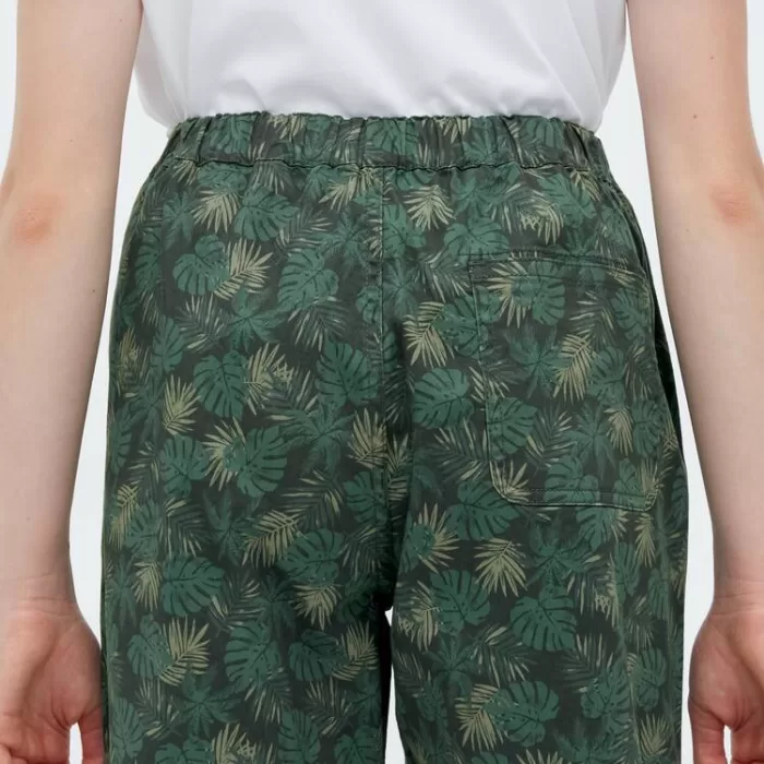 Uniqlo Stretch Printed Easy Shorts Boys Dark Green