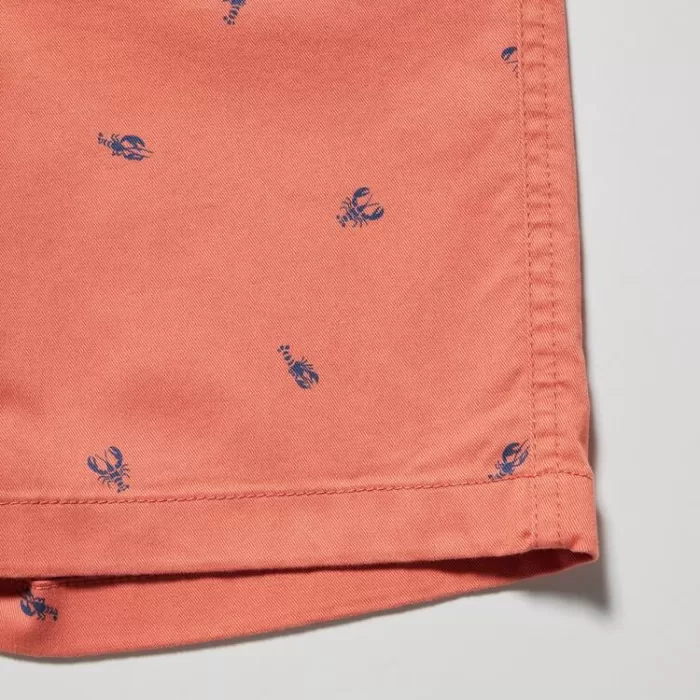 Uniqlo Stretch Printed Easy Shorts Boys Orange