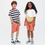 Uniqlo Stretch Printed Easy Shorts Boys Orange