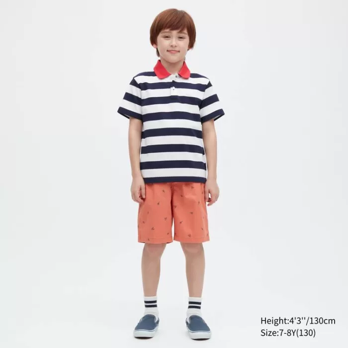 Uniqlo Stretch Printed Easy Shorts Boys Orange