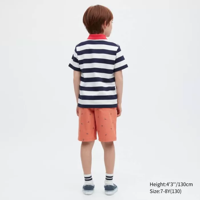 Uniqlo Stretch Printed Easy Shorts Boys Orange