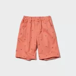 Uniqlo Stretch Printed Easy Shorts Boys Orange