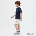 Uniqlo Stretch Printed Easy Shorts Kids White