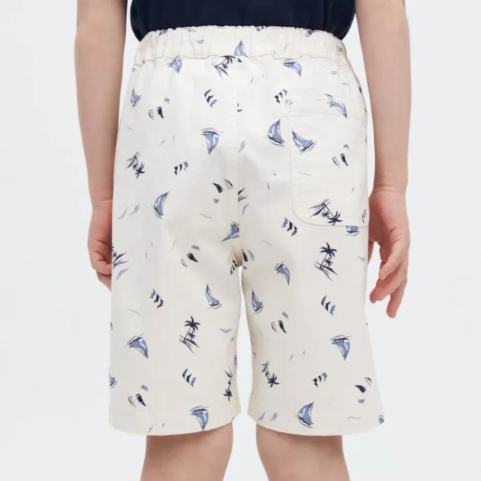 Uniqlo Stretch Printed Easy Shorts Kids White