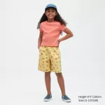 Uniqlo Stretch Printed Easy Shorts Kids Yellow