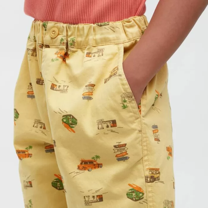 Uniqlo Stretch Printed Easy Shorts Kids Yellow