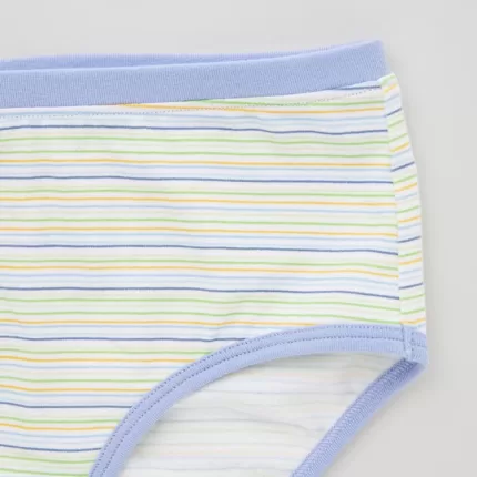 Uniqlo Striped Hiphugger Underwear (Three Pairs) Boys Blue Green