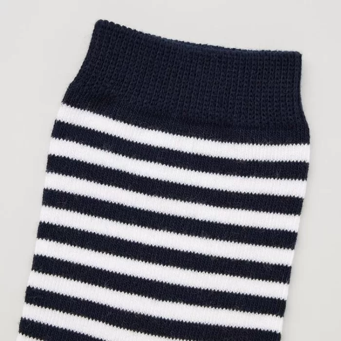 Uniqlo Striped Regular Socks (Three Pairs) Kids Blue White Black