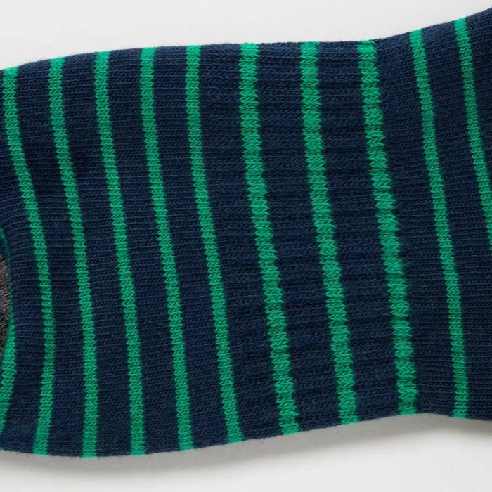 Uniqlo Striped Short Socks (Three Pairs) Kids Blue White Green