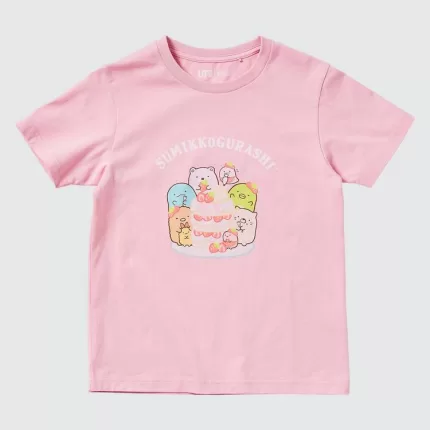 Uniqlo Sumikkogurashi Ut Printed T-shirt Kids Pink