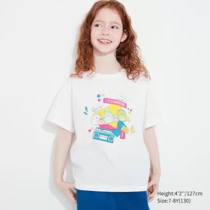 Uniqlo Sumikkogurashi Ut Printed T-shirt Kids White