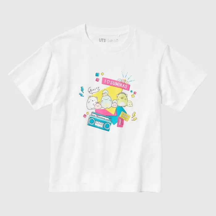 Uniqlo Sumikkogurashi Ut Printed T-shirt Kids White