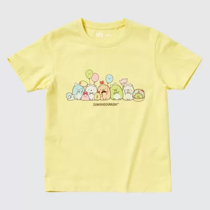 Uniqlo Sumikkogurashi Ut Printed T-shirt Kids Yellow