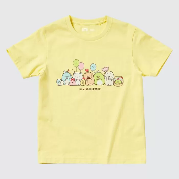 Uniqlo Sumikkogurashi Ut Printed T-shirt Kids Yellow