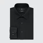 Uniqlo Super Non-iron Slim Fit (Regular Collar) Men’s Black Shirts