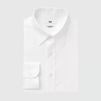 Uniqlo Super Non-iron Slim Fit (Regular Collar) Men’s White Shirts