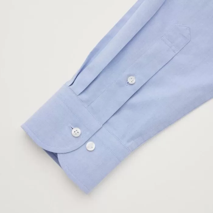 Uniqlo Super Non-iron Slim Fit (Semi-cutaway Collar) Men’s Shirts Light Blue