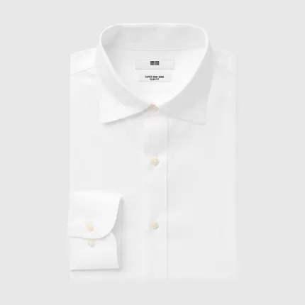 Uniqlo Super Non-iron Slim Fit (Semi-cutaway Collar) Men’s White Shirts