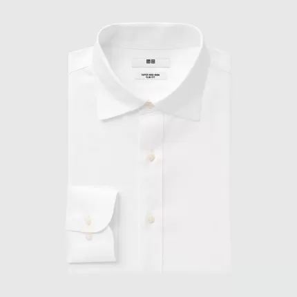 Uniqlo Super Non-iron Slim Fit (Semi-cutaway Collar) Men’s White Shirts