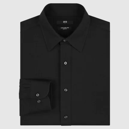 Uniqlo Super Non-iron Slim Fit Shirts (2021 Season) Men Black