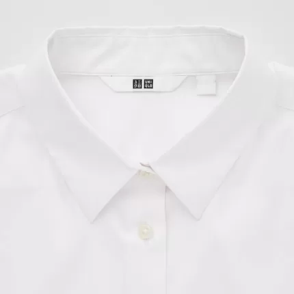 Uniqlo Supima Cotton Stretch Broadcloth Long Sleeved Women’s White Shirts