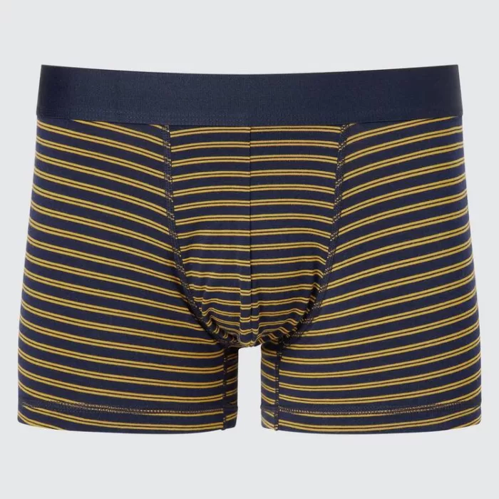 Uniqlo Supima Cotton Striped Low Rise Boxer Men’s Underwear Navy Blue