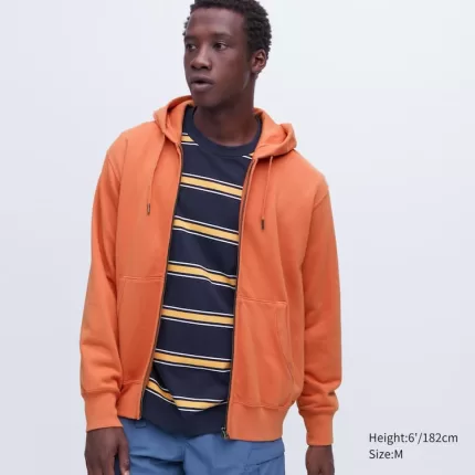 Uniqlo Sweat Zipped Men’s Hoodie Orange