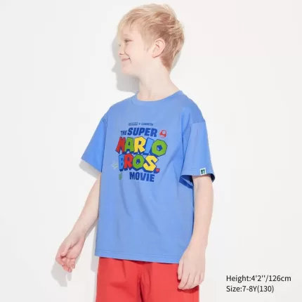 Uniqlo The Super Mario Bros Movie Ut Printed T-Shirt Kids Blue