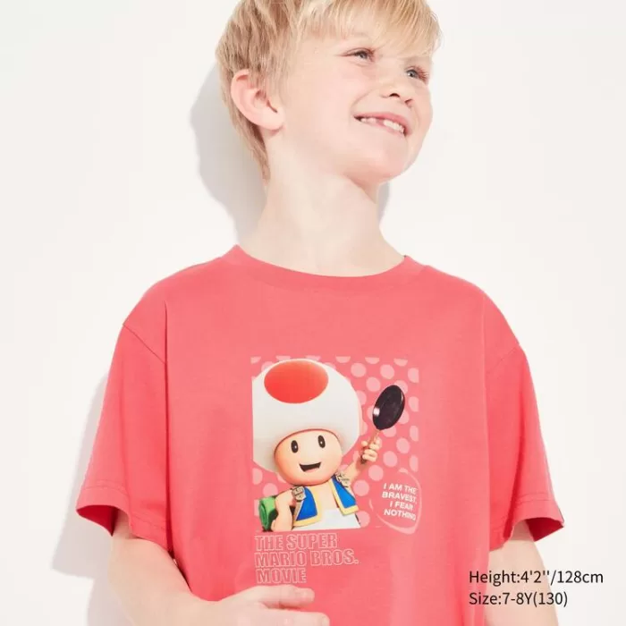 Uniqlo The Super Mario Bros Movie Ut Printed T-Shirt Kids Red