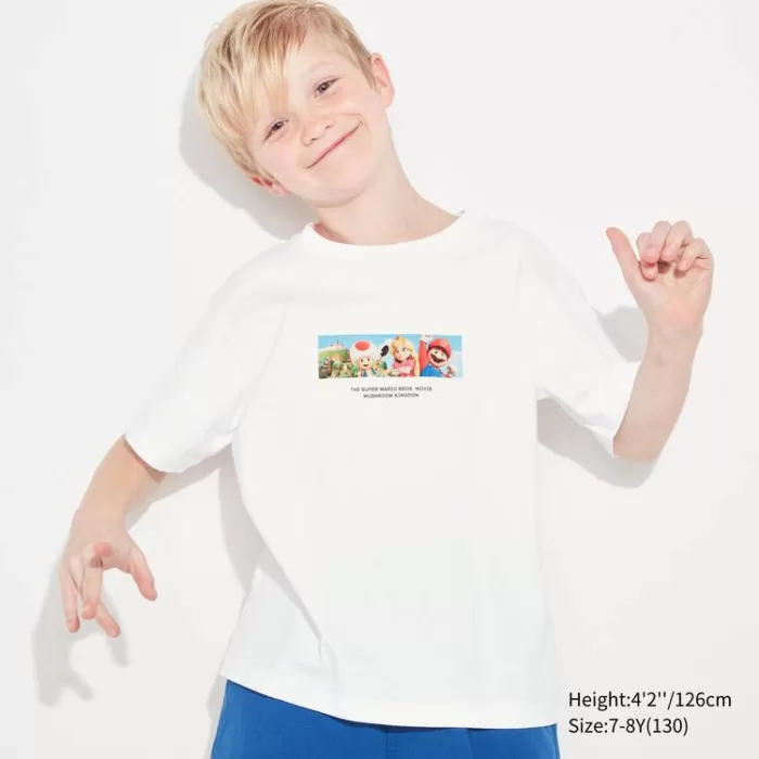 Uniqlo The Super Mario Bros Movie Ut Printed T-Shirt Kids White