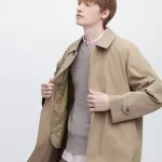 Uniqlo Three-way Single Breasted Men’s Coats Beige