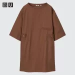 Uniqlo U 3/4 Sleeved Women’s Dress Brown