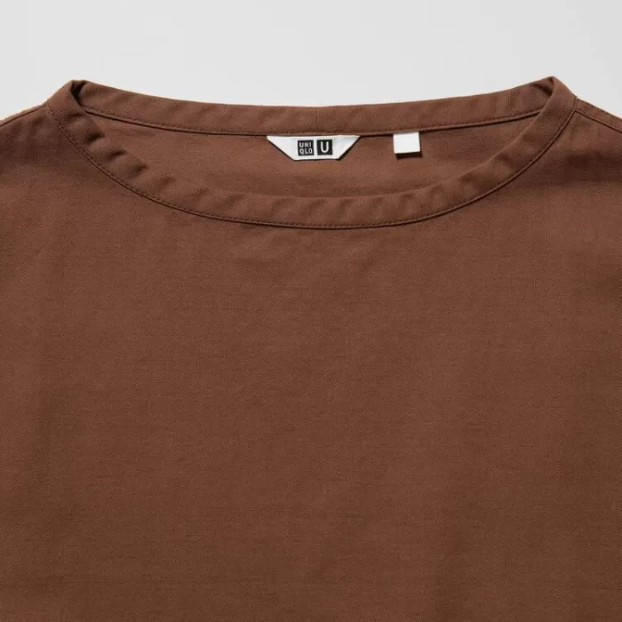 Uniqlo U 3/4 Sleeved Women’s Dress Brown