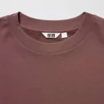 Uniqlo U Airism Cotton Crew Neck Oversized Men’s T-Shirt Burgundy