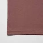 Uniqlo U Airism Cotton Crew Neck Oversized Men’s T-Shirt Burgundy