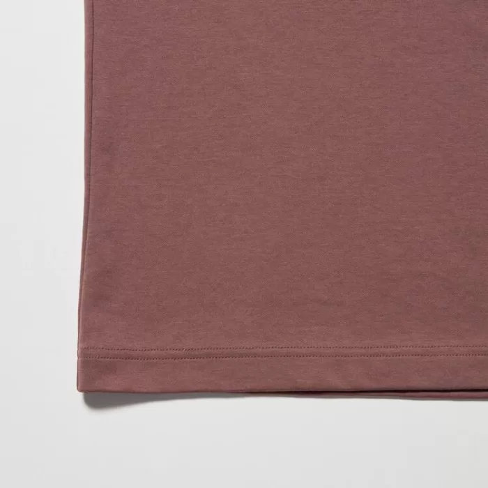 Uniqlo U Airism Cotton Crew Neck Oversized Men’s T-Shirt Burgundy