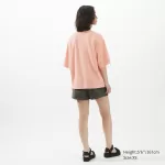 Uniqlo U Airism Cotton Oversized T-shirt for Women in Pink