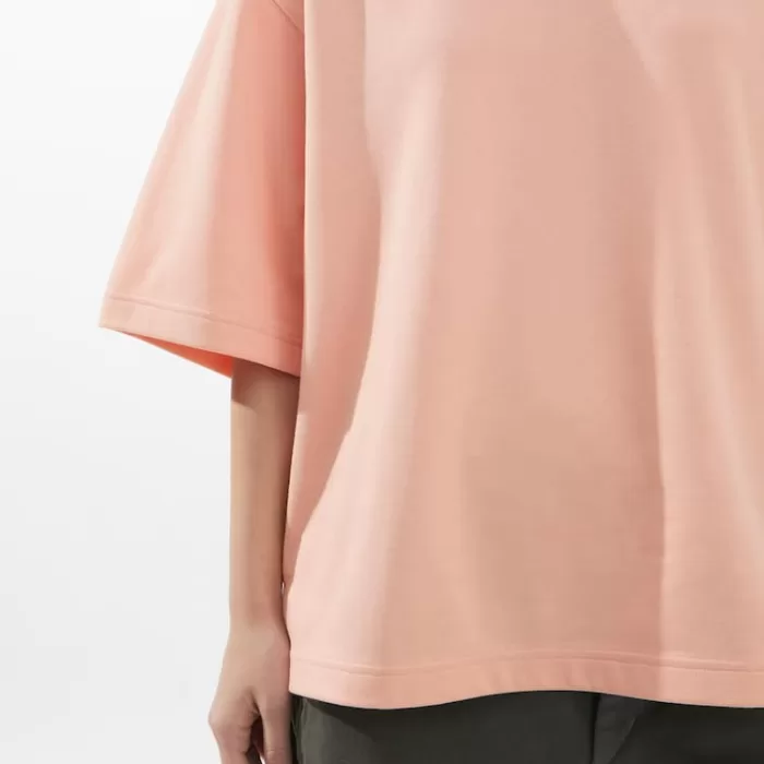 Uniqlo U Airism Cotton Oversized T-shirt for Women in Pink